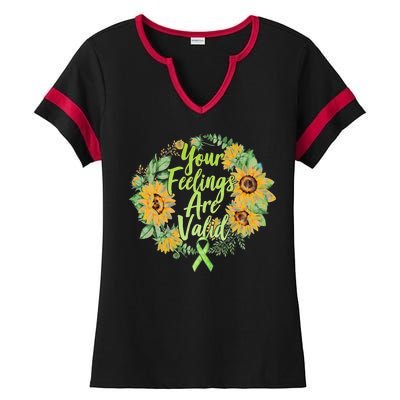 Your Feelings Are Valid Mental Health Awareness Ladies Halftime Notch Neck Tee