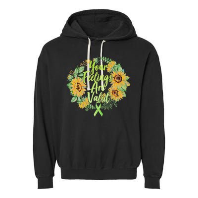 Your Feelings Are Valid Mental Health Awareness Garment-Dyed Fleece Hoodie