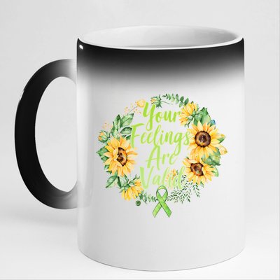 Your Feelings Are Valid Mental Health Awareness 11oz Black Color Changing Mug