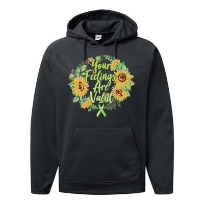 Your Feelings Are Valid Mental Health Awareness Performance Fleece Hoodie