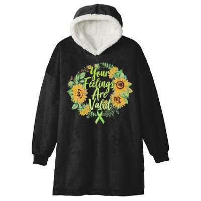 Your Feelings Are Valid Mental Health Awareness Hooded Wearable Blanket