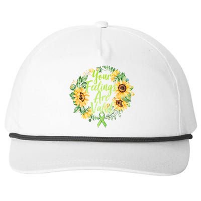 Your Feelings Are Valid Mental Health Awareness Snapback Five-Panel Rope Hat