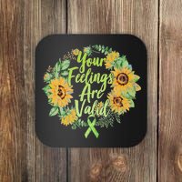 Your Feelings Are Valid Mental Health Awareness Coaster