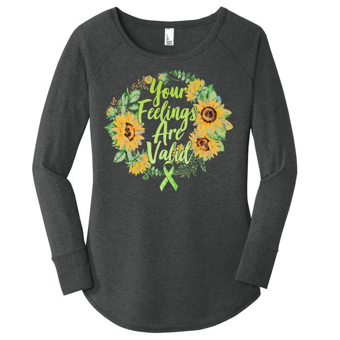 Your Feelings Are Valid Mental Health Awareness Women's Perfect Tri Tunic Long Sleeve Shirt