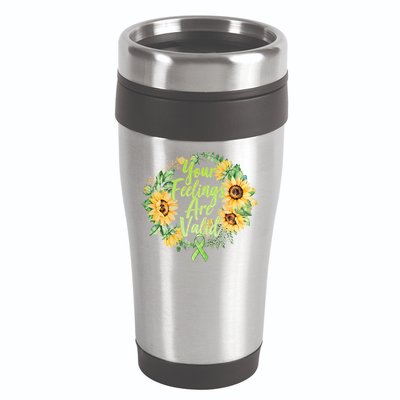 Your Feelings Are Valid Mental Health Awareness 16oz Travel Tumbler