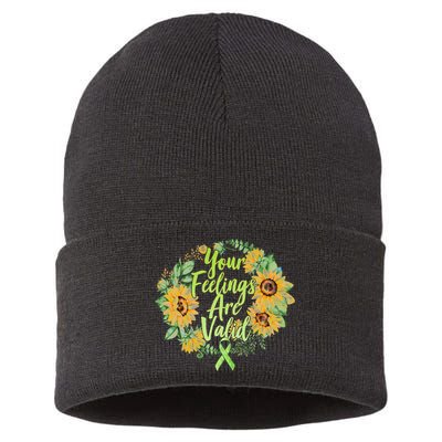 Your Feelings Are Valid Mental Health Awareness Sustainable Knit Beanie