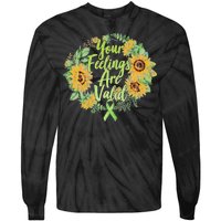 Your Feelings Are Valid Mental Health Awareness Tie-Dye Long Sleeve Shirt