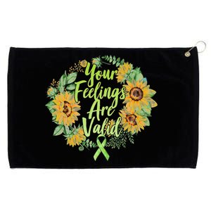 Your Feelings Are Valid Mental Health Awareness Grommeted Golf Towel