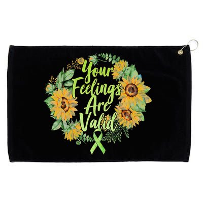 Your Feelings Are Valid Mental Health Awareness Grommeted Golf Towel