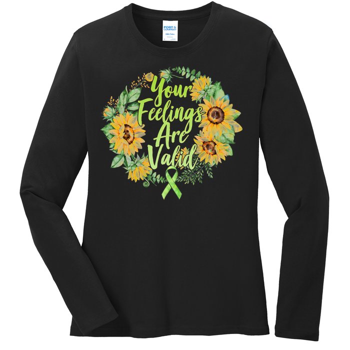 Your Feelings Are Valid Mental Health Awareness Ladies Long Sleeve Shirt