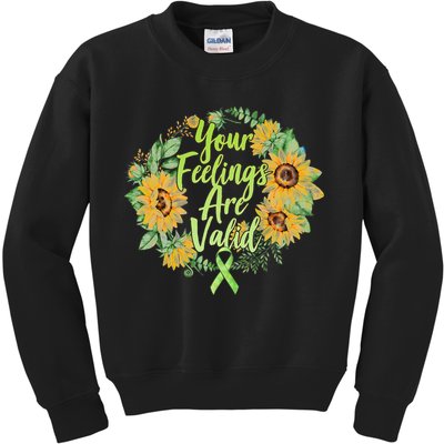 Your Feelings Are Valid Mental Health Awareness Kids Sweatshirt