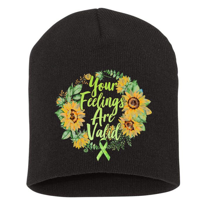 Your Feelings Are Valid Mental Health Awareness Short Acrylic Beanie