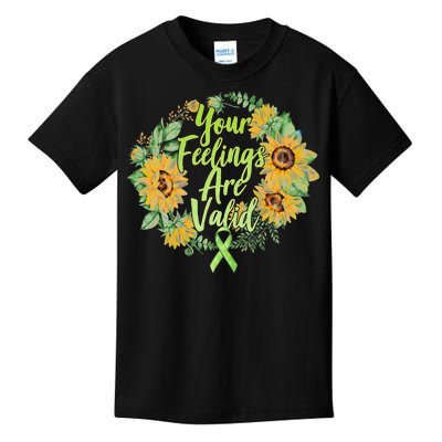 Your Feelings Are Valid Mental Health Awareness Kids T-Shirt