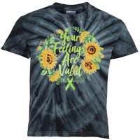 Your Feelings Are Valid Mental Health Awareness Kids Tie-Dye T-Shirt