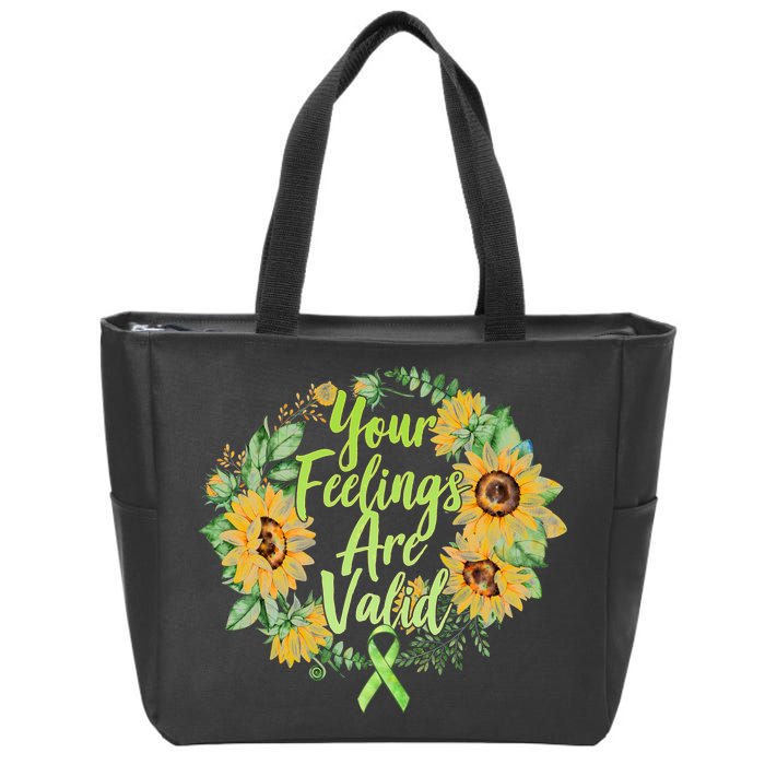 Your Feelings Are Valid Mental Health Awareness Zip Tote Bag