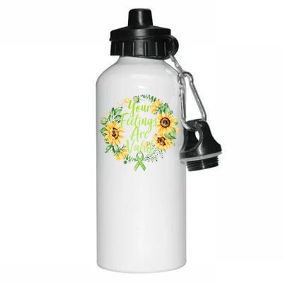 Your Feelings Are Valid Mental Health Awareness Aluminum Water Bottle