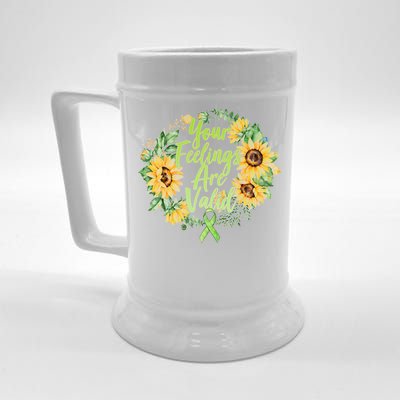 Your Feelings Are Valid Mental Health Awareness Beer Stein