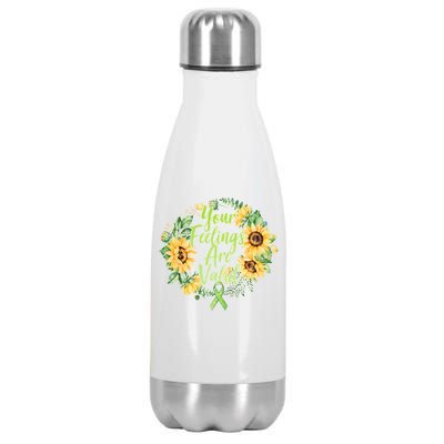 Your Feelings Are Valid Mental Health Awareness Stainless Steel Insulated Water Bottle