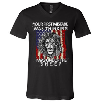 Your First Mistake Was Thinking I Was One Of The Sheep V-Neck T-Shirt