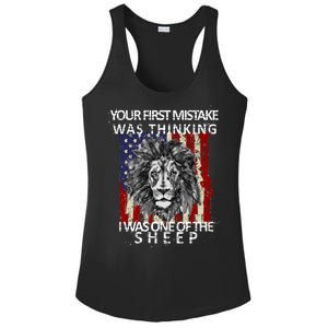 Your First Mistake Was Thinking I Was One Of The Sheep Ladies PosiCharge Competitor Racerback Tank