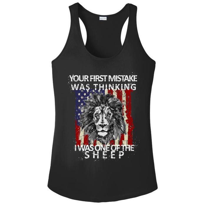 Your First Mistake Was Thinking I Was One Of The Sheep Ladies PosiCharge Competitor Racerback Tank