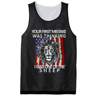 Your First Mistake Was Thinking I Was One Of The Sheep Mesh Reversible Basketball Jersey Tank