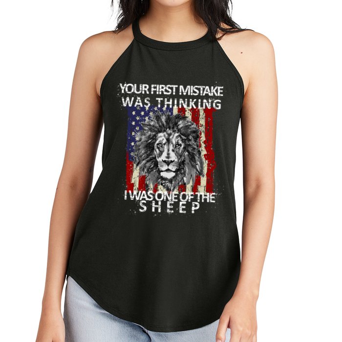 Your First Mistake Was Thinking I Was One Of The Sheep Women's Perfect Tri Rocker Tank