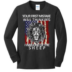 Your First Mistake Was Thinking I Was One Of The Sheep Kids Long Sleeve Shirt