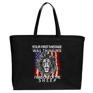 Your First Mistake Was Thinking I Was One Of The Sheep Cotton Canvas Jumbo Tote