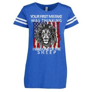 Your First Mistake Was Thinking I Was One Of The Sheep Enza Ladies Jersey Football T-Shirt