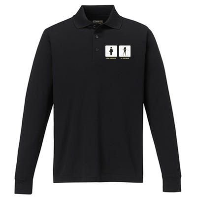 Your Girlfriend My Girlfriend  Performance Long Sleeve Polo