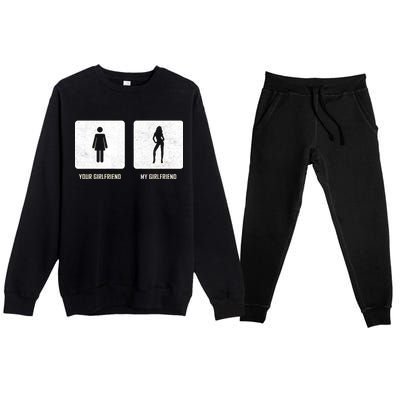 Your Girlfriend My Girlfriend  Premium Crewneck Sweatsuit Set