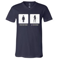 Your Girlfriend My Girlfriend  V-Neck T-Shirt