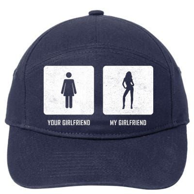 Your Girlfriend My Girlfriend  7-Panel Snapback Hat