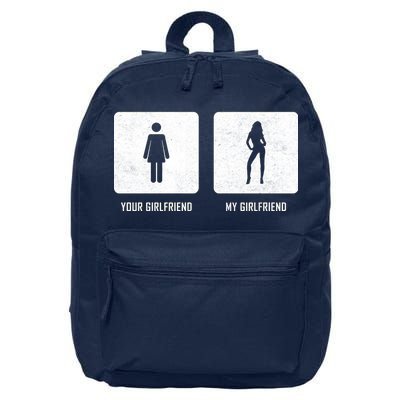 Your Girlfriend My Girlfriend  16 in Basic Backpack