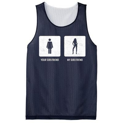 Your Girlfriend My Girlfriend  Mesh Reversible Basketball Jersey Tank