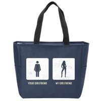 Your Girlfriend My Girlfriend  Zip Tote Bag