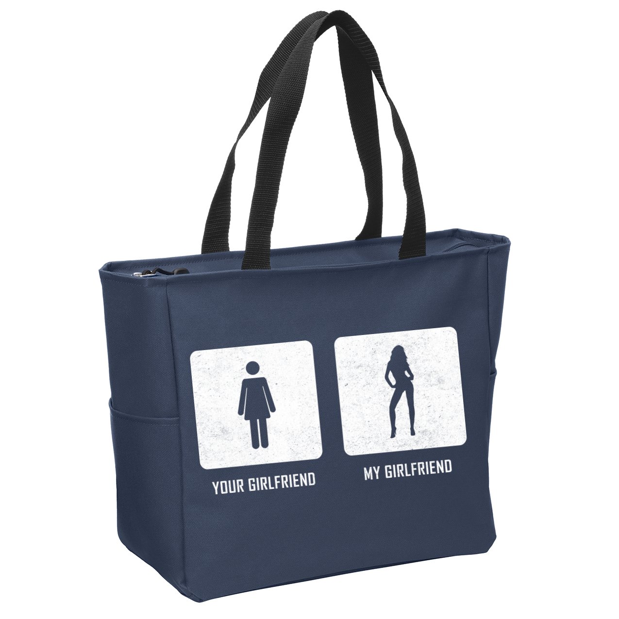 Your Girlfriend My Girlfriend  Zip Tote Bag