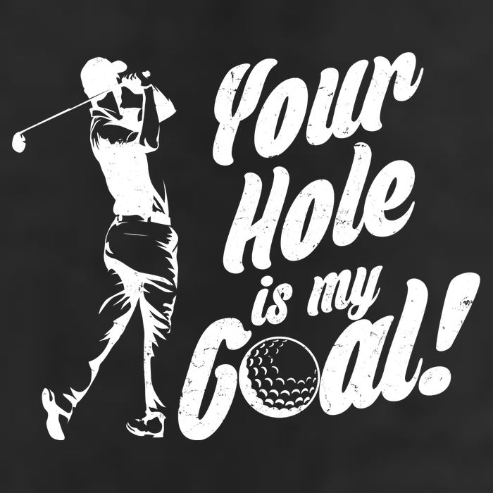 Your Hole Is My Goal! Funny Golfing 7 Panel Mesh Trucker Snapback Hat