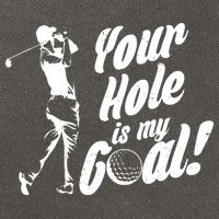 Your Hole Is My Goal! Funny Golfing Cotton Canvas Backpack