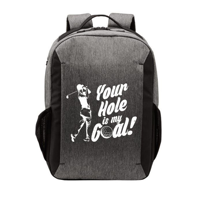Your Hole Is My Goal! Funny Golfing Vector Backpack