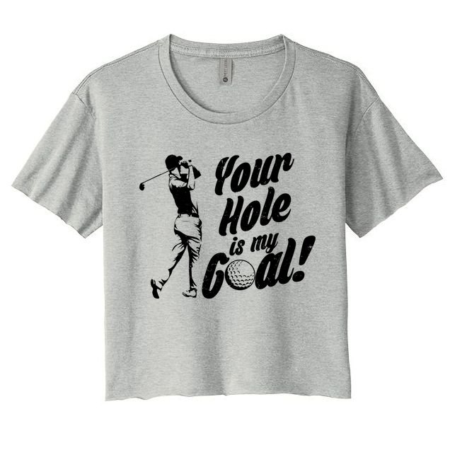 Your Hole Is My Goal! Funny Golfing Crop Top