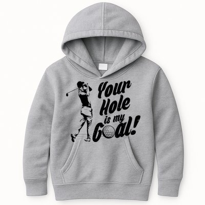 Your Hole Is My Goal! Funny Golfing Kids Hoodie