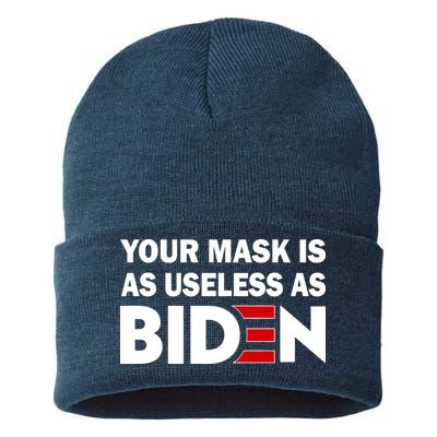 Your Mask Is As Useless As Biden Sustainable Knit Beanie