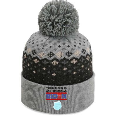 Your Mask Is As Useless As Biden Pro Trump The Baniff Cuffed Pom Beanie