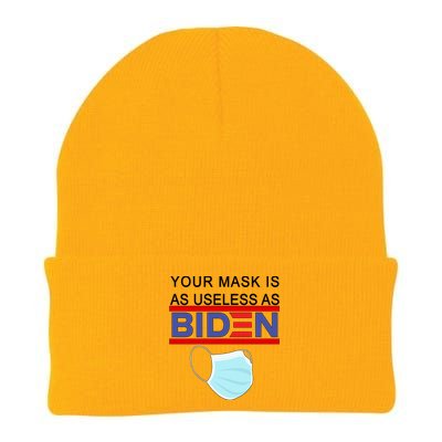 Your Mask Is As Useless As Biden Pro Trump Knit Cap Winter Beanie