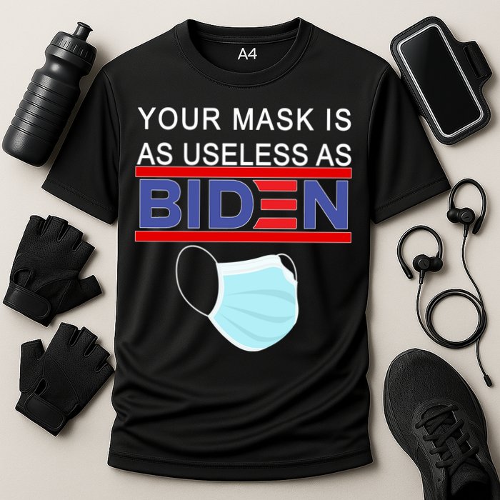 Your Mask Is As Useless As Biden Pro Trump Cooling Performance Crew T-Shirt