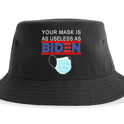 Your Mask Is As Useless As Biden Pro Trump Sustainable Bucket Hat