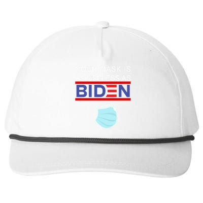 Your Mask Is As Useless As Biden Pro Trump Snapback Five-Panel Rope Hat