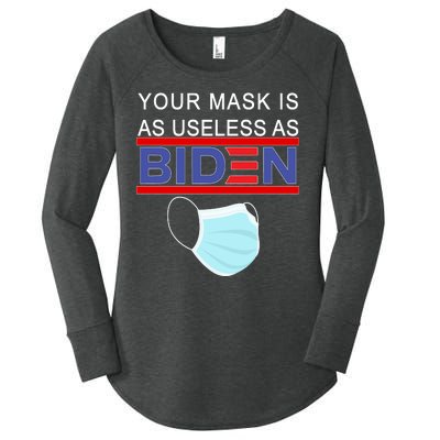 Your Mask Is As Useless As Biden Pro Trump Women's Perfect Tri Tunic Long Sleeve Shirt